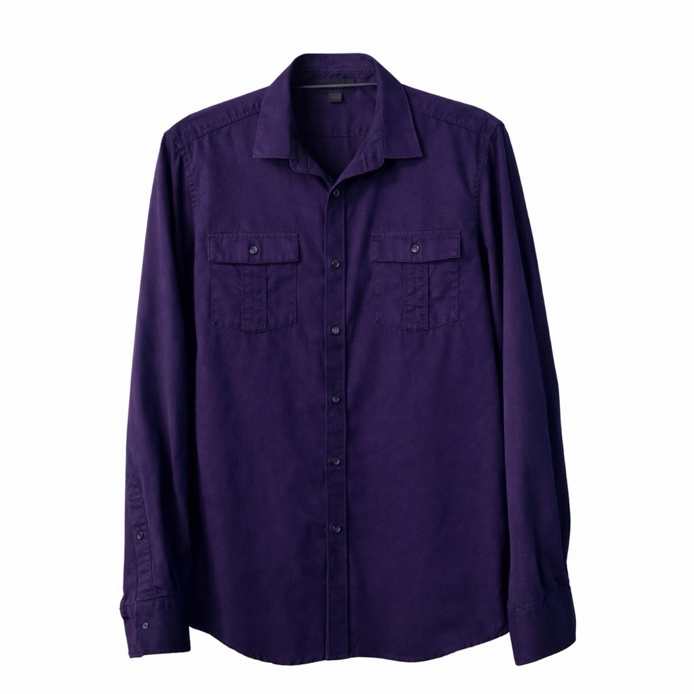 Marc Anthony Purple Slim-Fit Stretch Shirt Men’s Spring Button-Down L